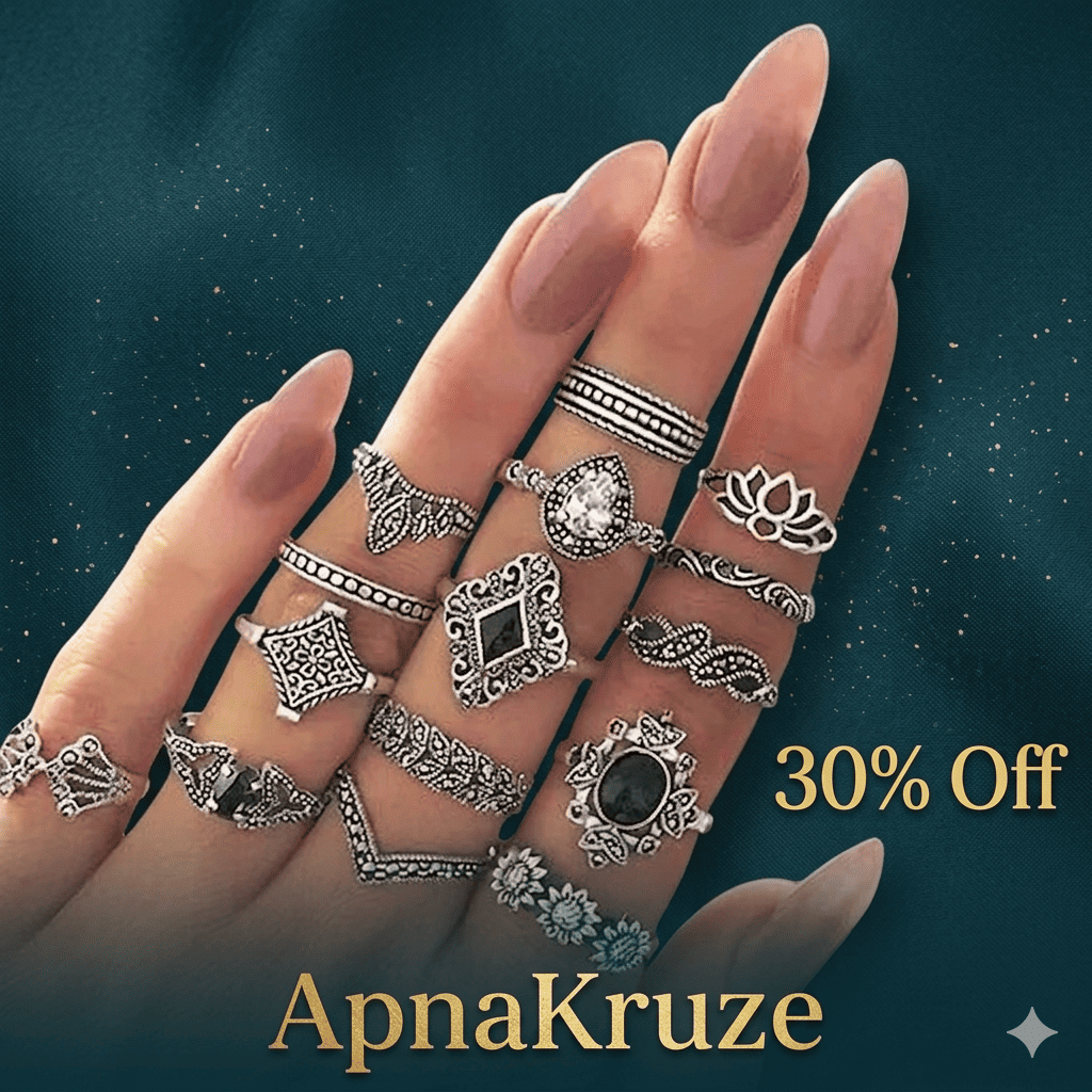15 pieces Set (Multi design Rings) - for women