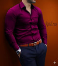 Premium men's shirt - wine & navy blue get 30% off🎉)