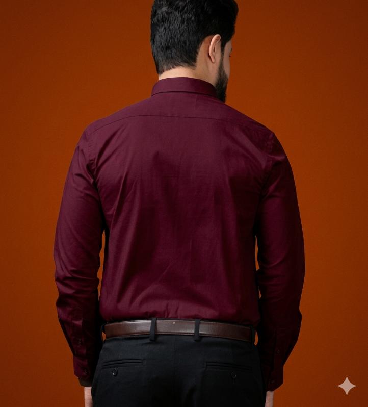 Premium men's shirt - wine & navy blue get 30% off🎉)