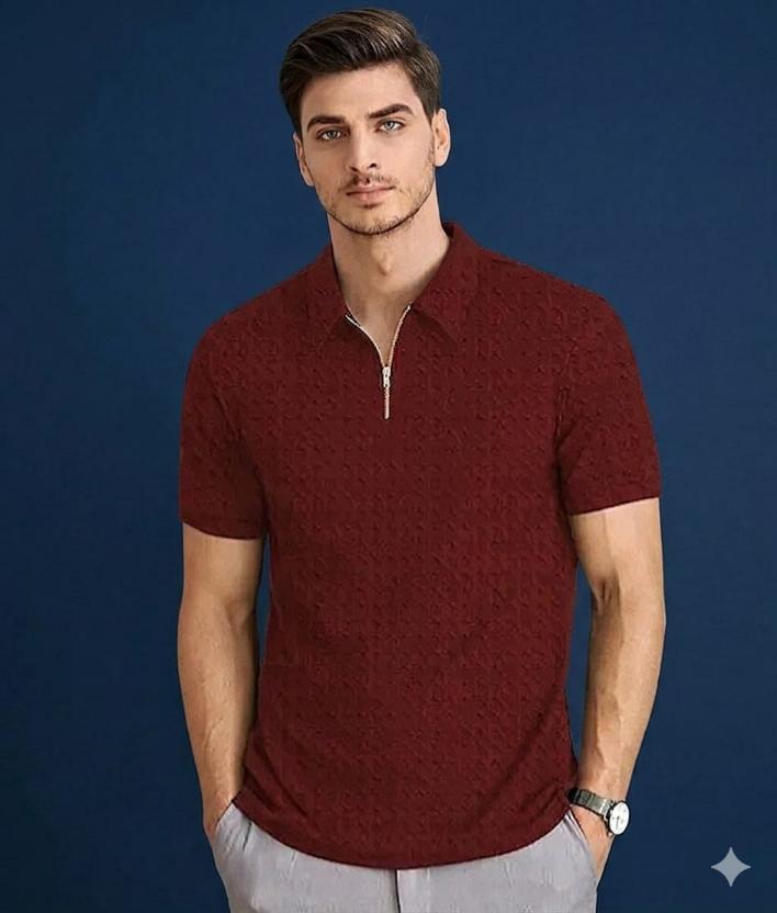 Men's collar nech tshirt - (30%off🎉🎉) premium quality
