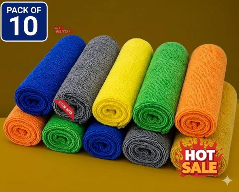 Cleaning towels pack of 10 - (Microfiber)