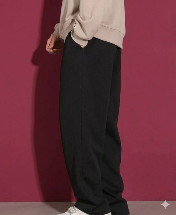 Men's Cotton Grey Baggy Fit Trousers - (30%off)