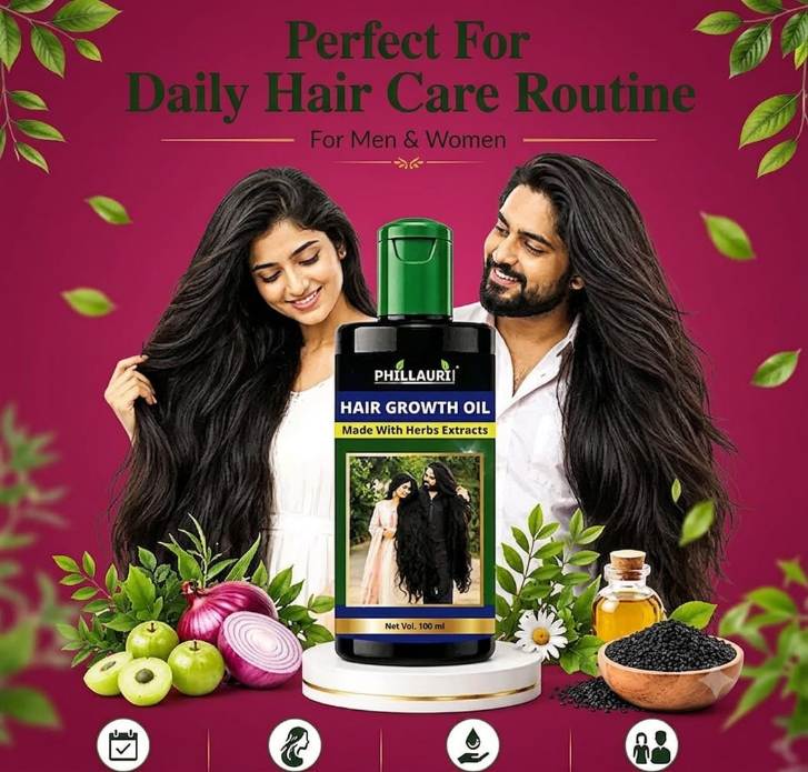 Growing hair oil for men & women - (vitamins using)