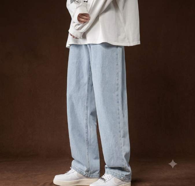 Baggy Jeans Men,Jeans Pants,Plain Baggy Jeans