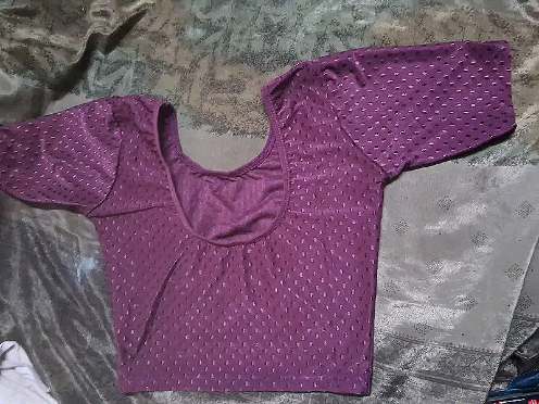 Pack of 2 readymade stretcable lycra women blouse(Black Pink)