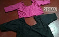 Pack of 2 readymade stretcable lycra women blouse(Black Pink)