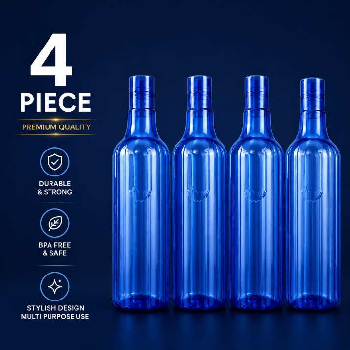 4 Pcs Reusable Fridge Water Bottle Set - 30% Off