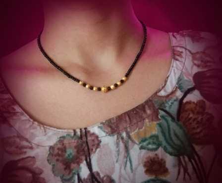 Gold Plated single strand Mangalsutra