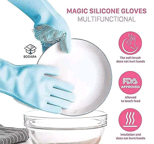 PureTouch Premium Quality Silicone Hand Gloves - (Reusable)