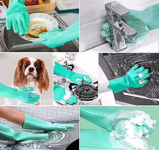 PureTouch Premium Quality Silicone Hand Gloves - (Reusable)