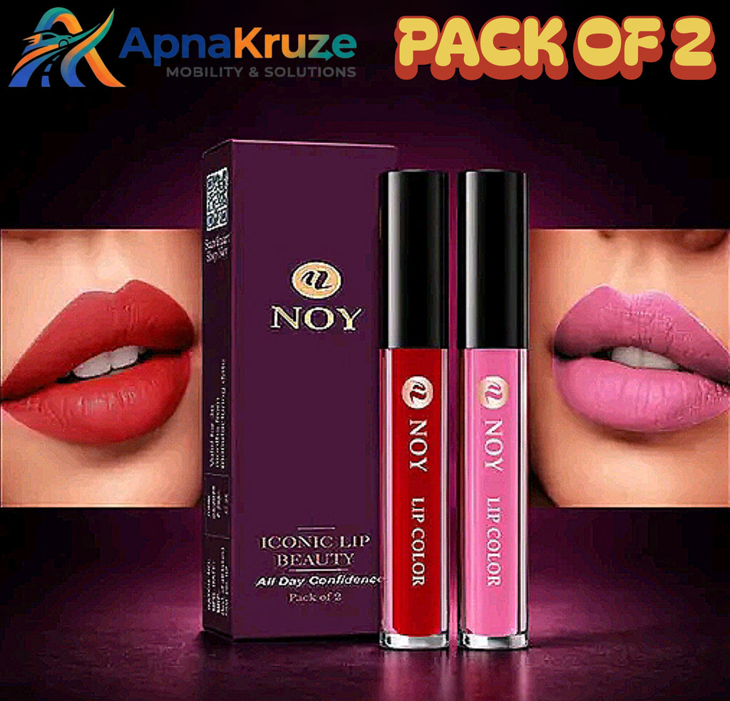 Mood switch Lip duo - (pack of 2 Red & dusty pink - Lipstick)